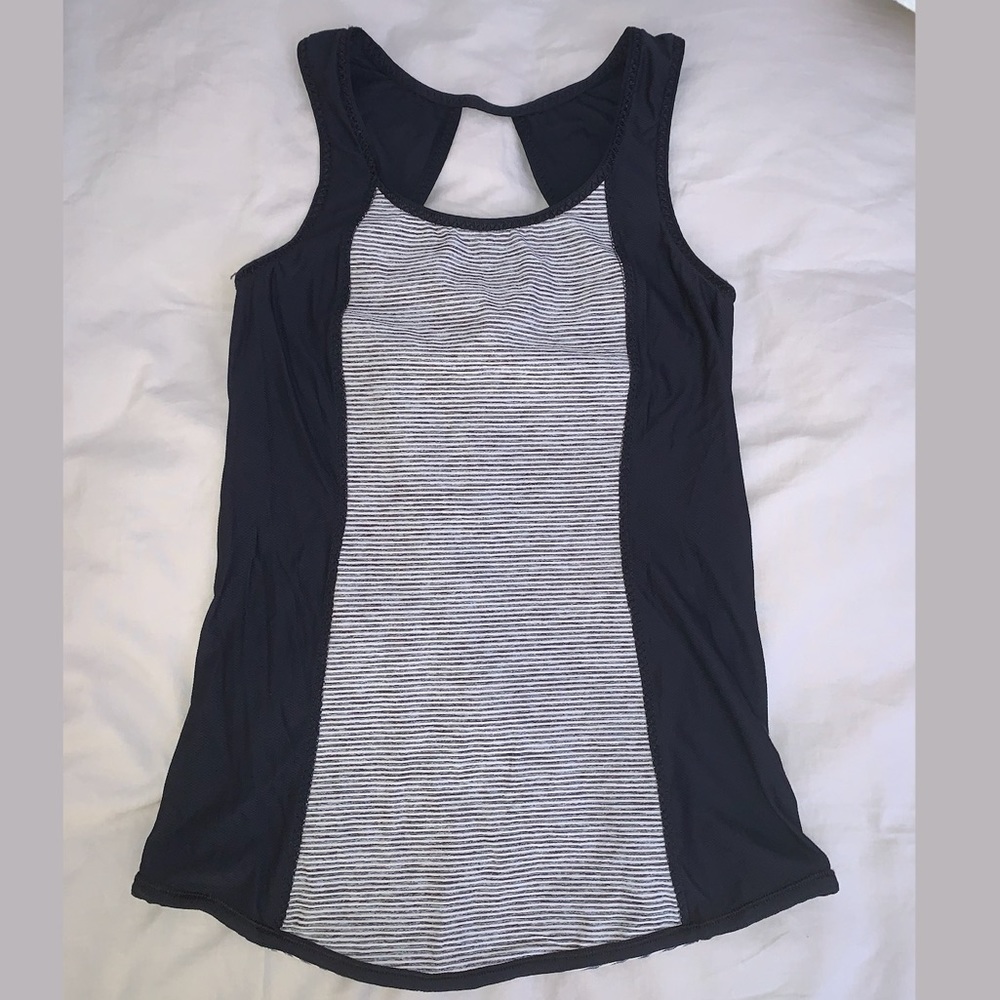 Lululemon striped mesh tank
